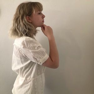 Floral Embroidered Sheer Blouse